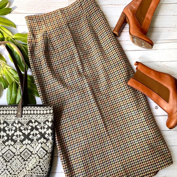 Vintage wool blend midi skirt - Picture 2 of 2